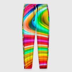 Брюки на резинке мужские Rainbow colors, цвет: 3D-принт