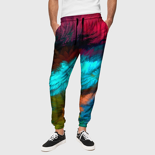 Мужские брюки Colorful Explosion / 3D-принт – фото 3