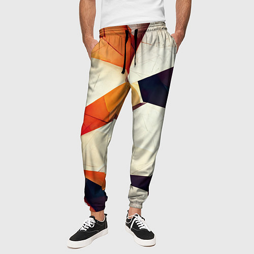 Мужские брюки Объёмная геометрическая абстракция / 3D-принт – фото 3