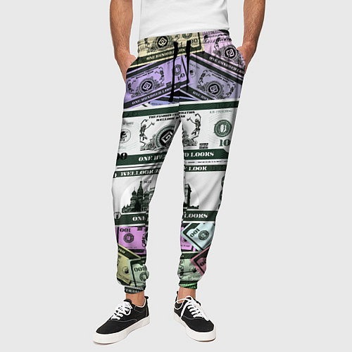 Мужские брюки 100 LOOKS FULL / 3D-принт – фото 3