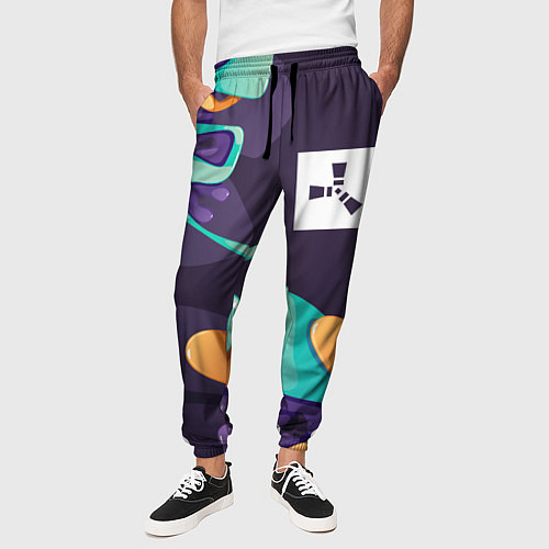 Мужские брюки Rust graffity splash / 3D-принт – фото 3