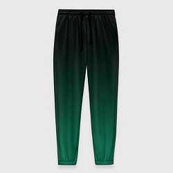 Мужские брюки Черный и бирюзово - зеленый, текстурированный под