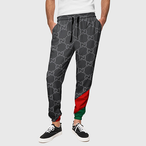 Мужские брюки В стиле gucci / 3D-принт – фото 3