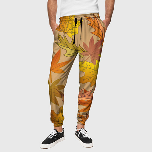 Мужские брюки Осенняя атмосфера / 3D-принт – фото 3