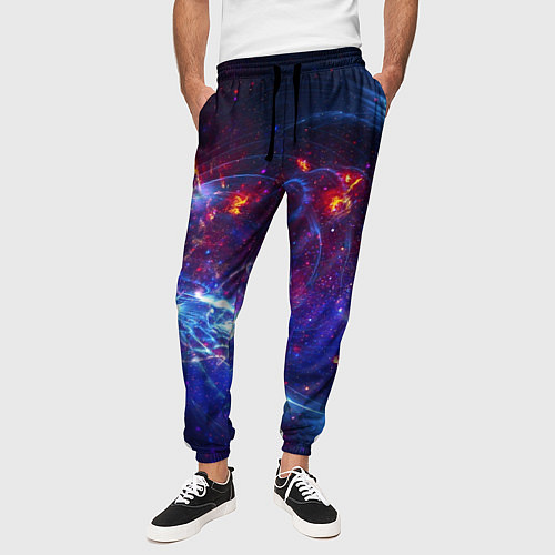 Мужские брюки Абстрактное космическое пространство / 3D-принт – фото 3
