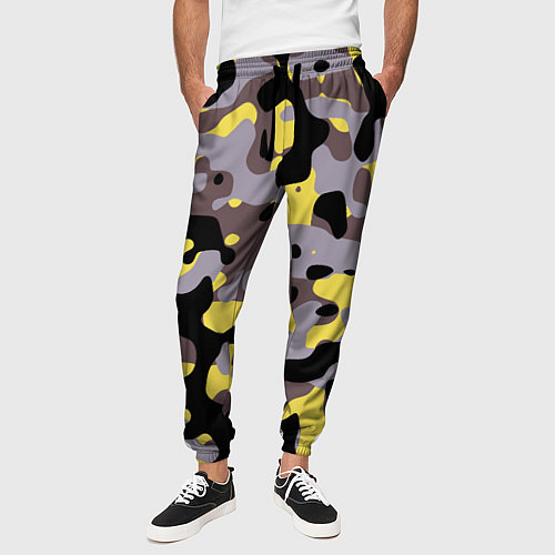 Мужские брюки Камуфляж Yellow Stinger / 3D-принт – фото 3