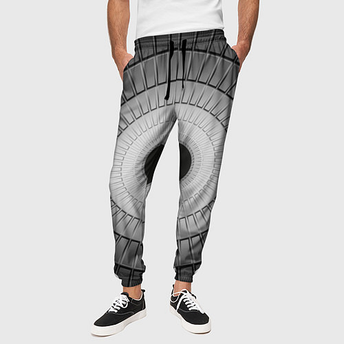 Мужские брюки Абстрактная спираль / 3D-принт – фото 3