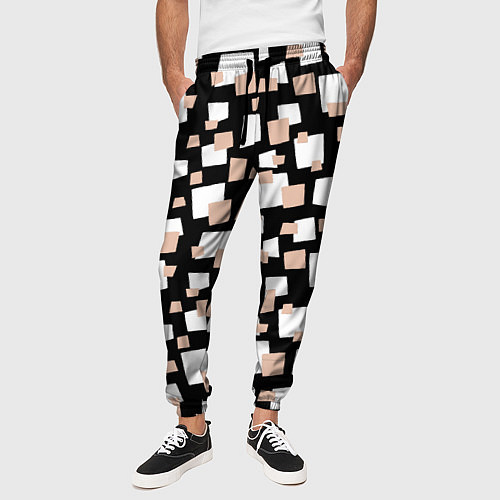 Мужские брюки Геометрические фигуры разных размеров / 3D-принт – фото 3
