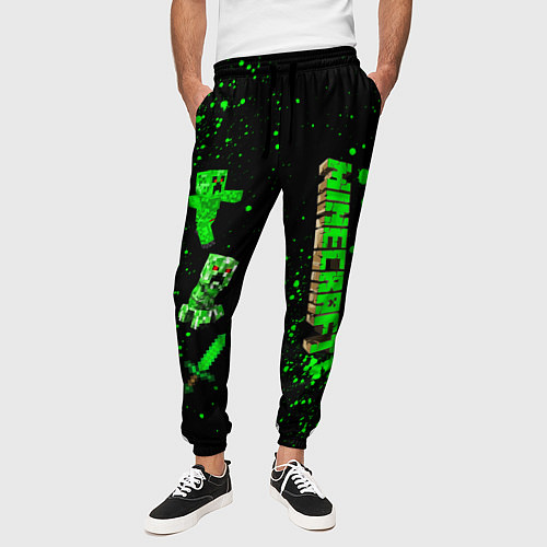 Мужские брюки Minecraft - разный крипер / 3D-принт – фото 3