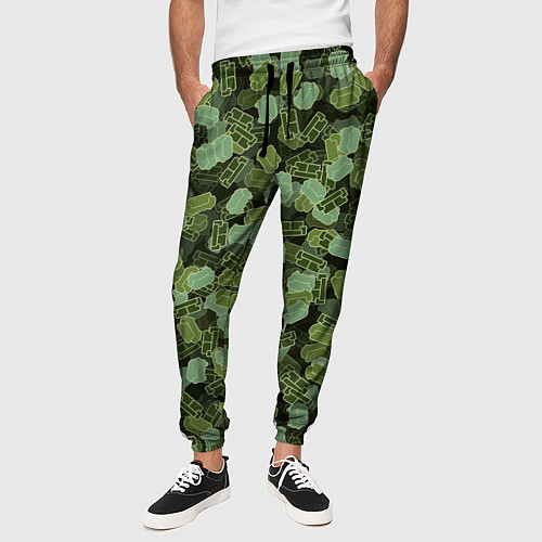 Мужские брюки Камуфляж из диванов / 3D-принт – фото 3