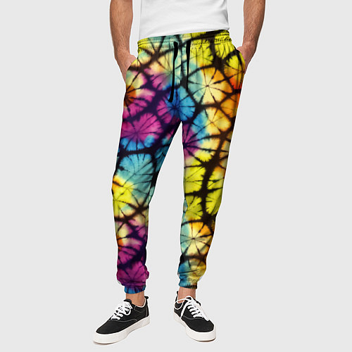 Мужские брюки Радужный тай-дай / 3D-принт – фото 3