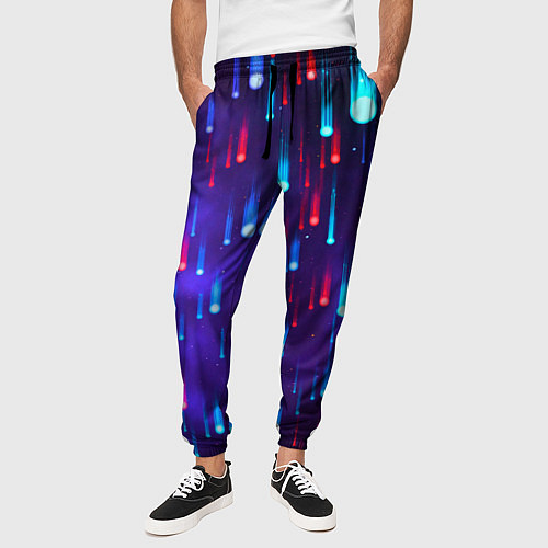 Мужские брюки Neon rain / 3D-принт – фото 3