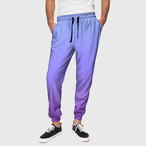 Мужские брюки Фиолетовый градиент / 3D-принт – фото 3