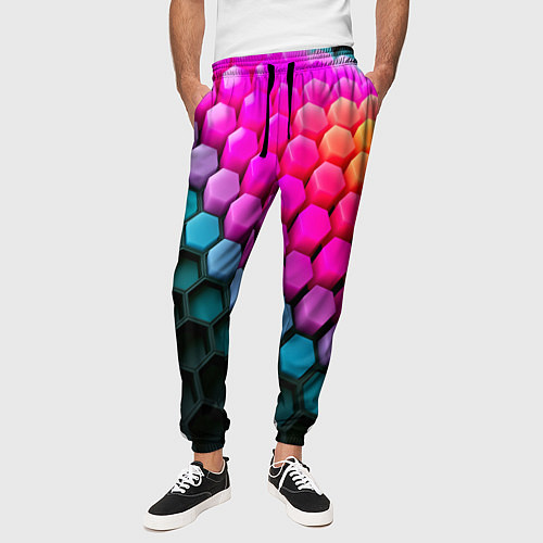 Мужские брюки Шейповые грани / 3D-принт – фото 3