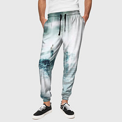 Брюки на резинке мужские Абстрактное свечение из будущего, цвет: 3D-принт — фото 2
