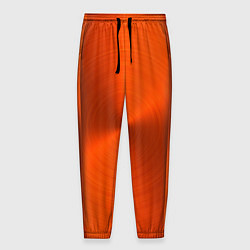 Брюки на резинке мужские Оранжевый волнообразный дисковый узор, цвет: 3D-принт