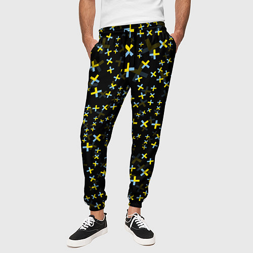 Мужские брюки TXT pattern logo / 3D-принт – фото 3
