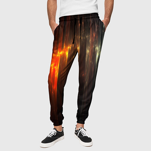 Мужские брюки Космос сияние / 3D-принт – фото 3