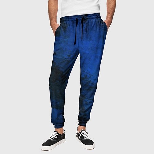 Мужские брюки Синий дым / 3D-принт – фото 3