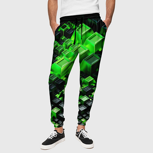 Мужские брюки Броня крипера из майнкрафт / 3D-принт – фото 3