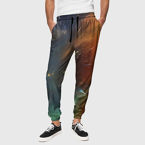 Мужские брюки Космический снегопад / 3D-принт – фото 3
