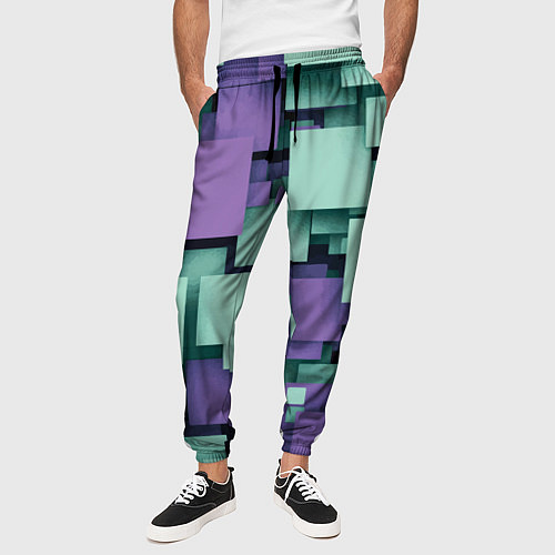 Мужские брюки Trendy geometric pattern / 3D-принт – фото 3