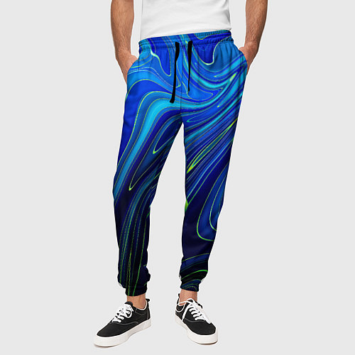 Мужские брюки Blurred colors / 3D-принт – фото 3
