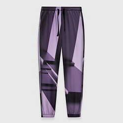 Брюки на резинке мужские Фиолетовая геометрия, цвет: 3D-принт