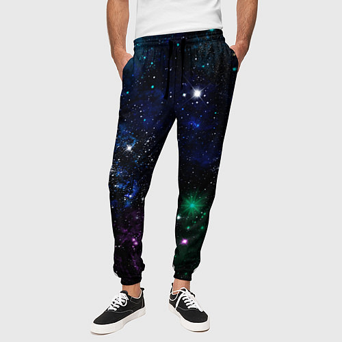 Мужские брюки Космос Звёздное небо / 3D-принт – фото 3