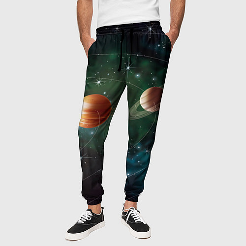Мужские брюки Планетная система / 3D-принт – фото 3
