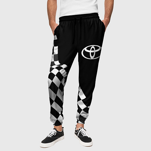 Мужские брюки Toyota racing flag / 3D-принт – фото 3