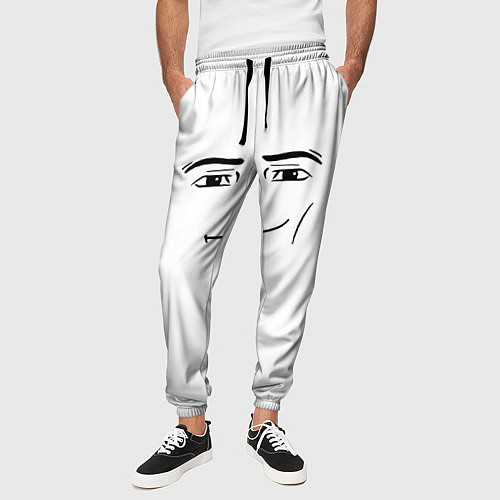 Мужские брюки Одежда Man Face Roblox / 3D-принт – фото 3