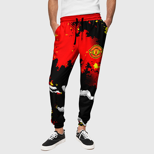 Мужские брюки ФК Манчестер Юнайтед команда / 3D-принт – фото 3