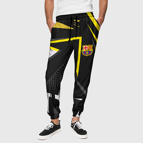 Мужские брюки ФК Барселона эмблема / 3D-принт – фото 3