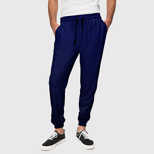 Мужские брюки Градиент глубокий синий / 3D-принт – фото 3