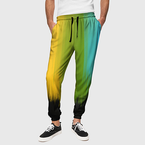 Мужские брюки Летняя радуга / 3D-принт – фото 3