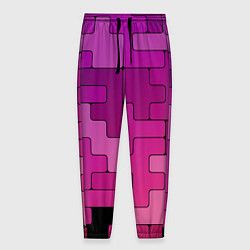 Брюки на резинке мужские Фиолетовые текстуры, цвет: 3D-принт