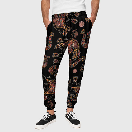 Мужские брюки Слон индийский / 3D-принт – фото 3