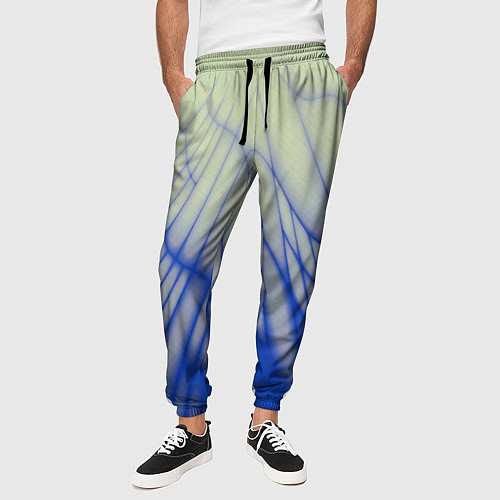 Мужские брюки Лучи - неоновый синий - Хуф и Ся / 3D-принт – фото 3