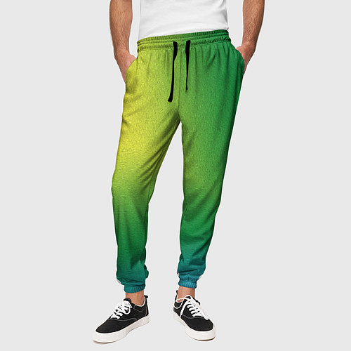 Мужские брюки Радужный градиент / 3D-принт – фото 3