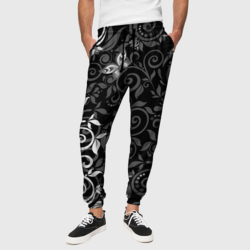 Мужские брюки Орнамент с бабочками / 3D-принт – фото 3