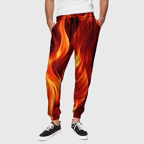 Мужские брюки Пламя огня / 3D-принт – фото 3