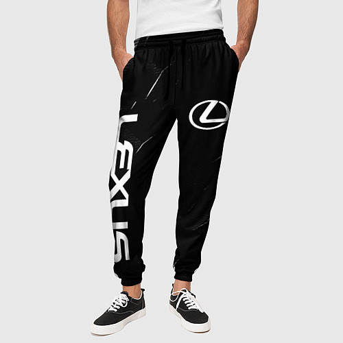 Мужские брюки Lexus - minimalism / 3D-принт – фото 3