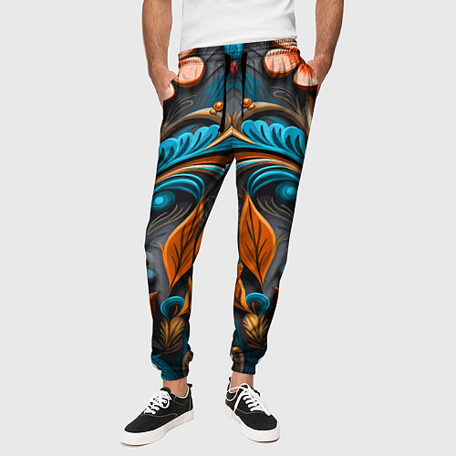 Мужские брюки Mirrow floral pattern - art - vogue / 3D-принт – фото 3