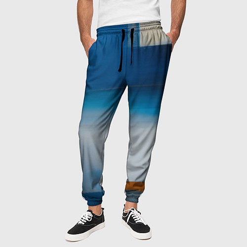 Мужские брюки Синяя палитра / 3D-принт – фото 3