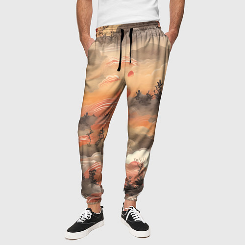 Мужские брюки Japen pattern / 3D-принт – фото 3