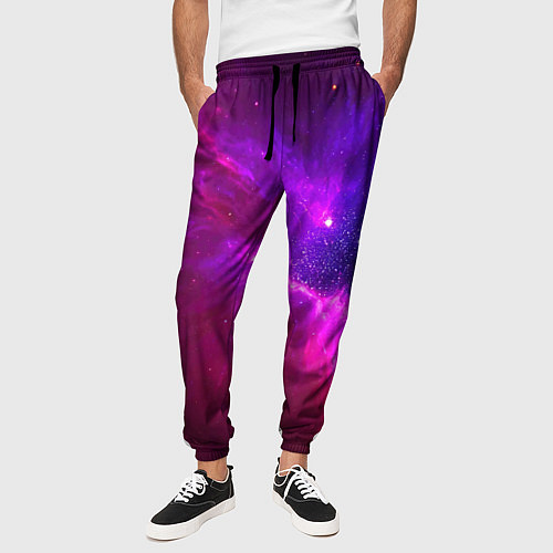 Мужские брюки Бескрайнее космическое пространство - галактика / 3D-принт – фото 3