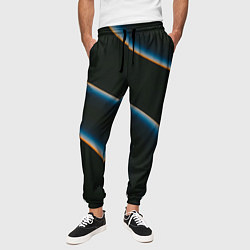 Брюки на резинке мужские Абстрактные волны арт, цвет: 3D-принт — фото 2