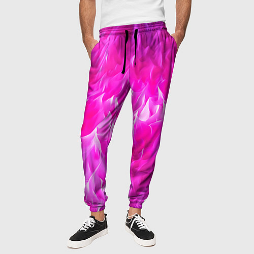 Мужские брюки Pink texture / 3D-принт – фото 3