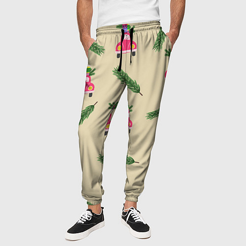 Мужские брюки Машина с подарками / 3D-принт – фото 3